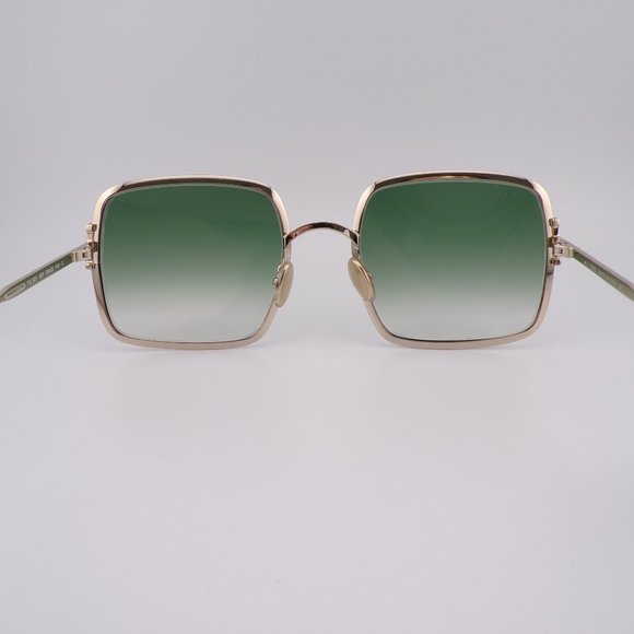 Tods Green Gradient Square Shades, Gold Large Lux Unique Statement TO327 55mm main image 10